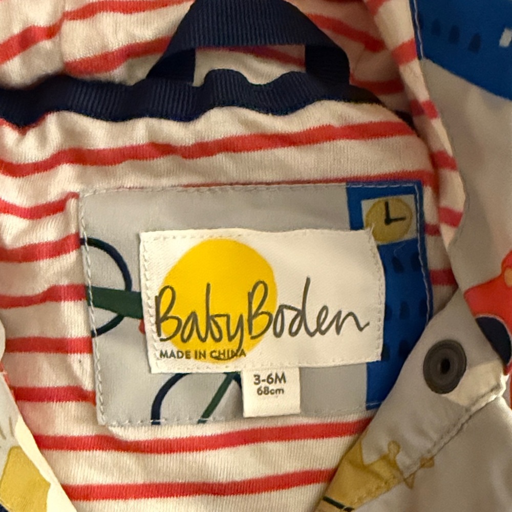 Baby Boden London Patterned Rainshell Jacket - Picture 2 of 5